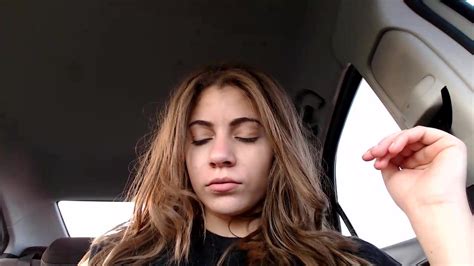 blonde masturbating in car